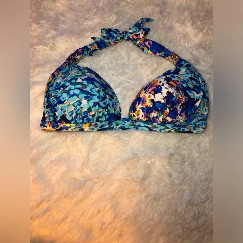 Goddess Enhancer Colorful Floral Bikini Top Multiple sizes